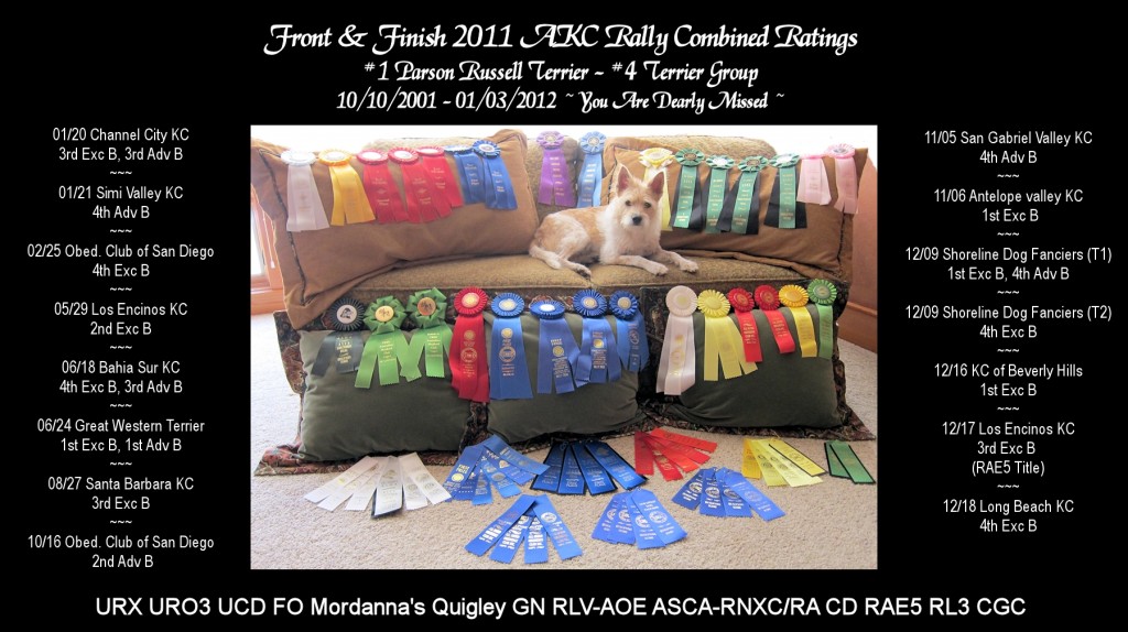 Front & Finish 2011 Rally Rankings
